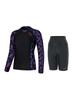 Akuatika Women'S Rash Guard Aqawbm + Half Leggings Bk Set