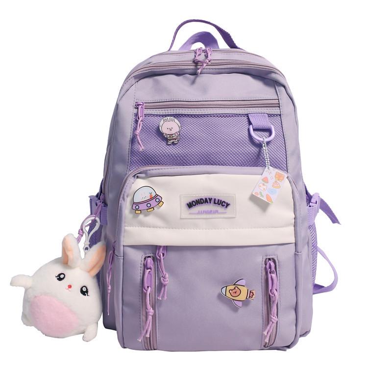 Korean Cartoon Schoolbag for Girls: Stylish Backpack for Elementary to High School Students