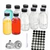 12Pcs Airtight Small Glass Bottles Clear Round Sample Bottles Sample Boston Bottle  Potion
