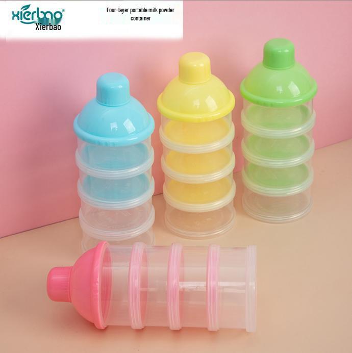 

Xierbao Portable Baby Four-Layer Milk Powder Container with Large Capacity and Detachable Design