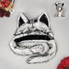 Dark Series Gothic Plush Hat Y2K Cross Metal Style Headwear Cosplay Cat Ear Hat Halloween Punk Rock Warm Cap For Women Men