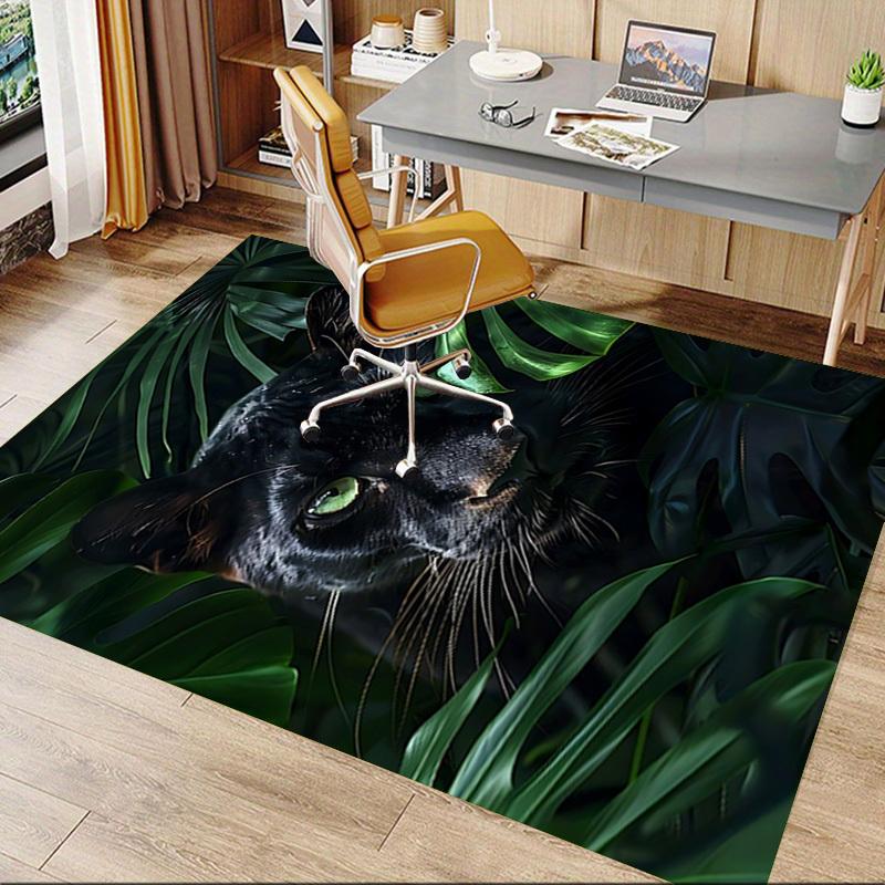 1PC jungle black panther Carpet Office Rug Mat Home Decor Area Carpet Festival Gift Office desk chair carpet Longlasting Material