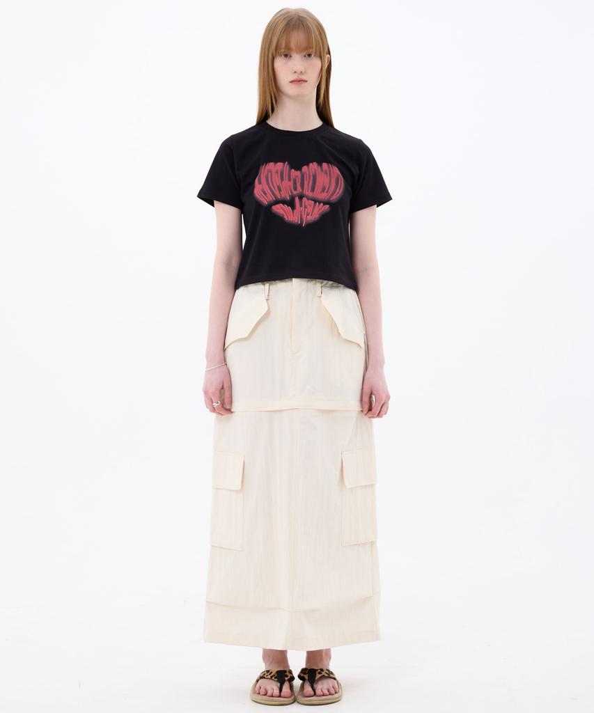 Alikim Double Cut Cago Skirt / Ivory
