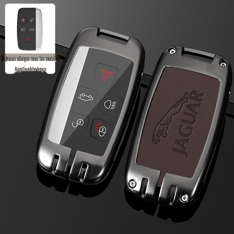 Jaguar XFL/XEL/XJL/F-Pace/F-Type Key Case with Buckle - Premium Car Key Remote Holder