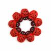 100Pcs Mini Wooden Ladybird Ladybug Self-adhesive Sticker Children Painted DIY Crafts Fairy Garden Figurine Miniature Home Decor