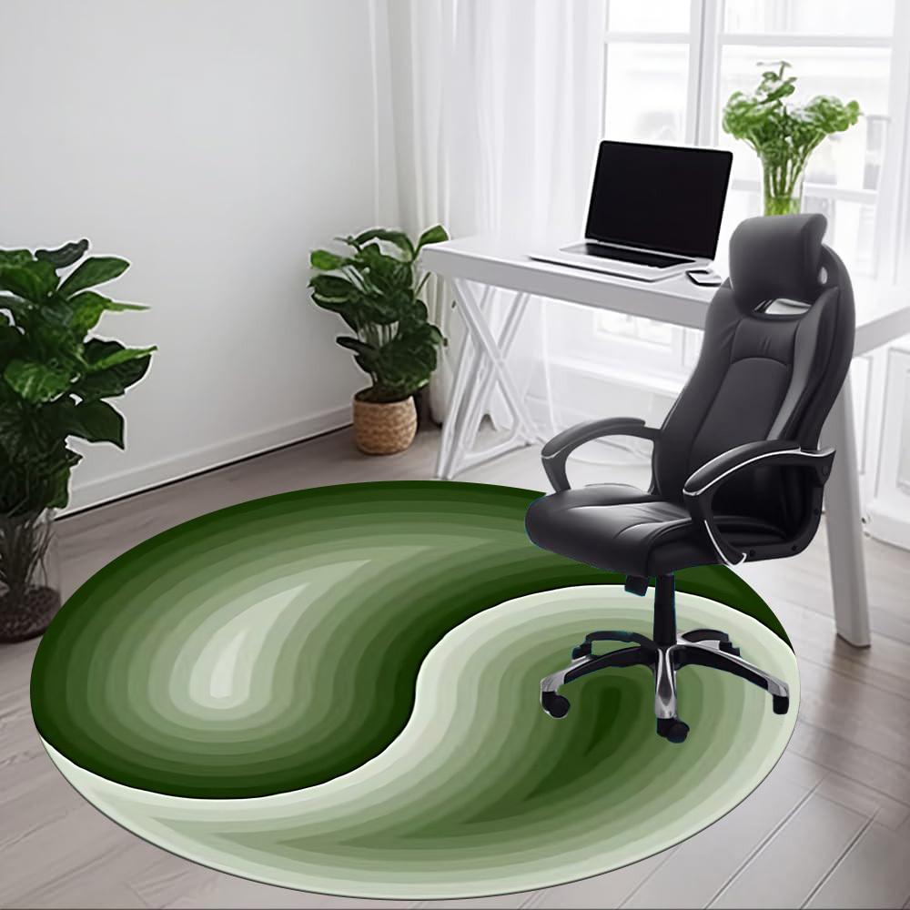 1pc Yin-Yang Symbol Chair Carpet for Office Non-Slip, Machine Washable Rug for Office, Room - Holiday Decor, Machine Made yy251016085