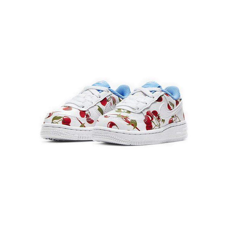 Nike Air Force 1 LV8 Low Top Toddler Shoes White Blue Infant And Toddler CJ4117-100