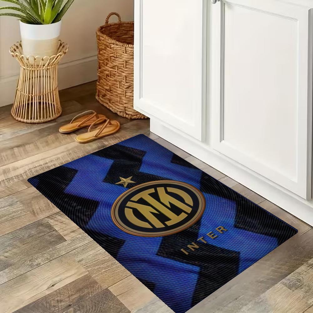 Inter Milan Kitchen Carpet Nonslip Floor Mat Ideal For Indoor And Outdoor Entryway Door Mat Laundry Room Bathroom Foot Mat