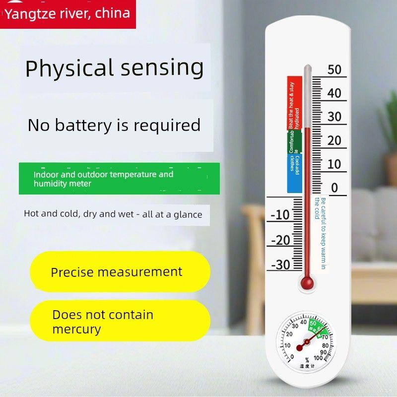 Wall-Mounted Thermometer for Measuring Room Temperature, Specially Designed for Greenhouses, Breeding, and Baby Room Temperature and Humidity