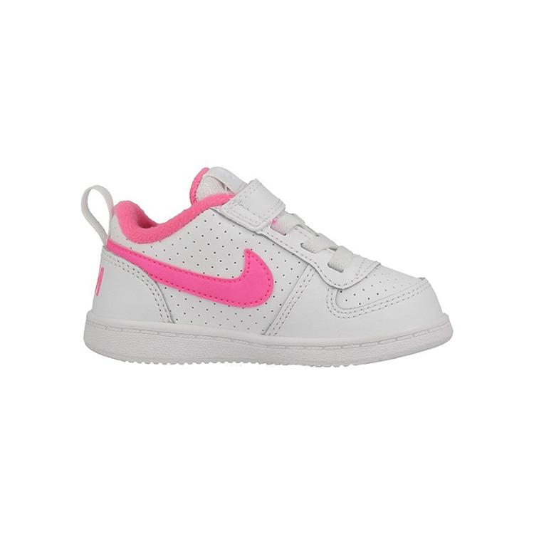 New Nike Low Top Skateboard Shoes Pink White Infant And Toddler 870030-100