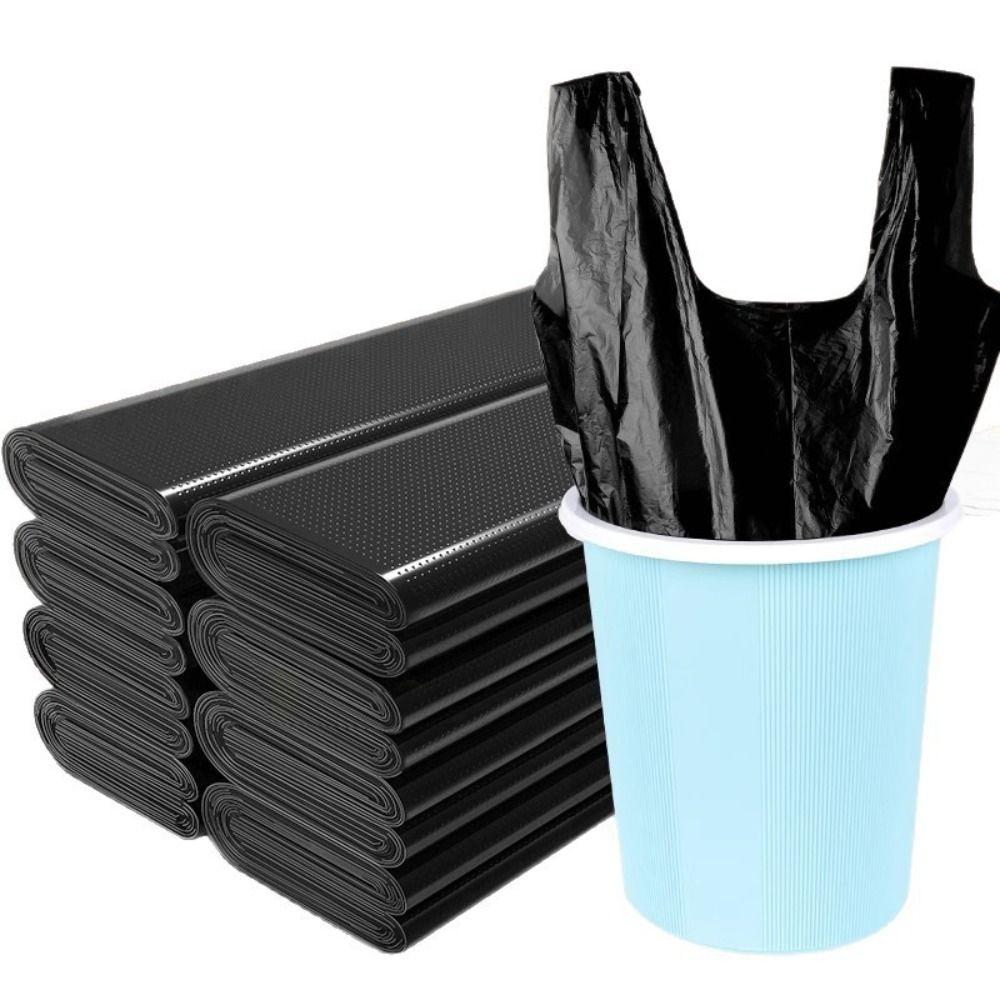 Heavy Duty Black Veststyle Garbage Bags Plastic Trash Bags New Garbage Bag Commercial Cleaning
