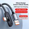 100W Fast Charging Cable Right Angle 90 Degree USB C Type C Data Cord Mobile Cell Phone Fast Charging Data Cable for Samsung MI
