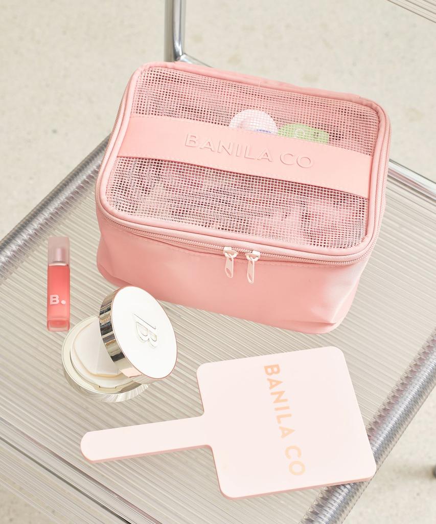 Pink square pouch