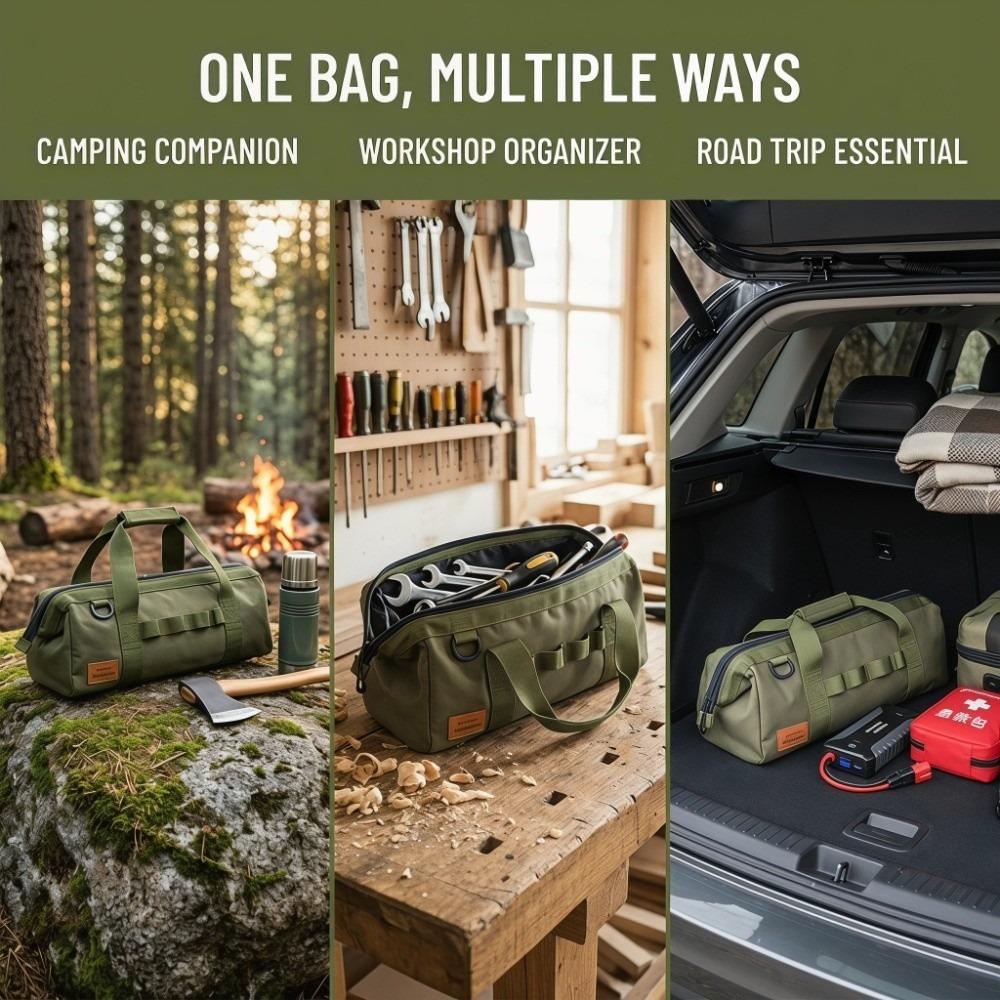 Large Capacity Camping Tool Bag Waterproof Gear Storage Bag Tool Organizer Bag  Outdoor Gear зелёный