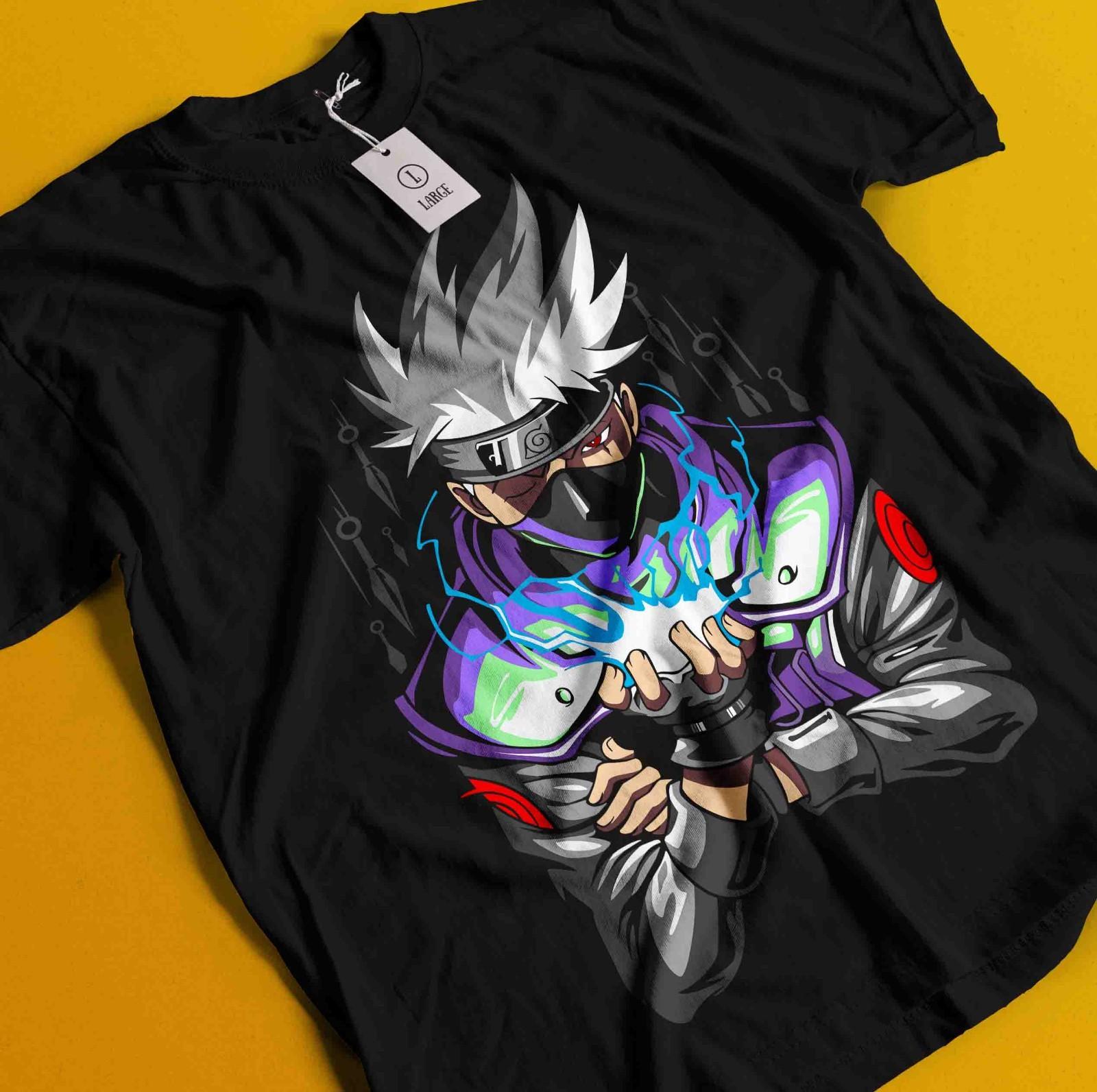 Kakashi T-Shirt Mens Womens Tees Top Naruto Tshirt Jiraya Shirt Madara Orochimaru Itachi Uchiha Obito XL