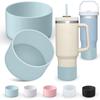 Silicone Cup Protective Sleeve Cushion For Stanley Quencher Adventure 40Oz Tumbler With Handle & Stanley Iceflow 20Oz 30Oz