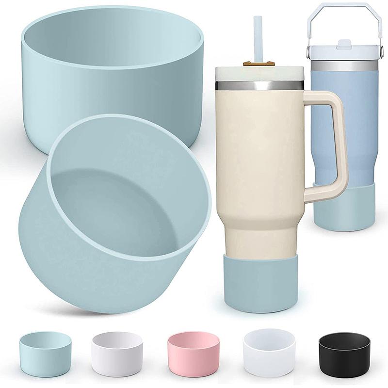 Silicone Cup Protective Sleeve Cushion For Stanley Quencher Adventure 40Oz Tumbler With Handle & Stanley Iceflow 20Oz 30Oz