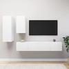 VidaXL TV Stand Set, 4 Pcs White Chipboard.