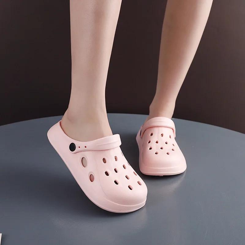 Heren Zomerstrand Sandalen Unisex Casual Tuin Klompen Buiten Brede Teen Kruis Sandalen Voor Dames Antislip Huis Douche Slippers