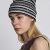 UNDERCONTROL STUDIO SQUARE NET BEANIE / STRIPE / Black White