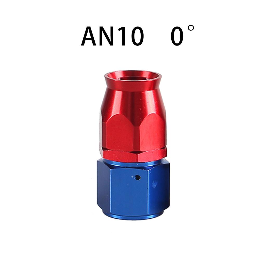 AN4/6/8/10/12 Straight 0°/45°/90°/120°/180° Degree PTFE Oil Fuel Swivel Hose End Fitting Oil Hose End Adaptor Kit Red Blue