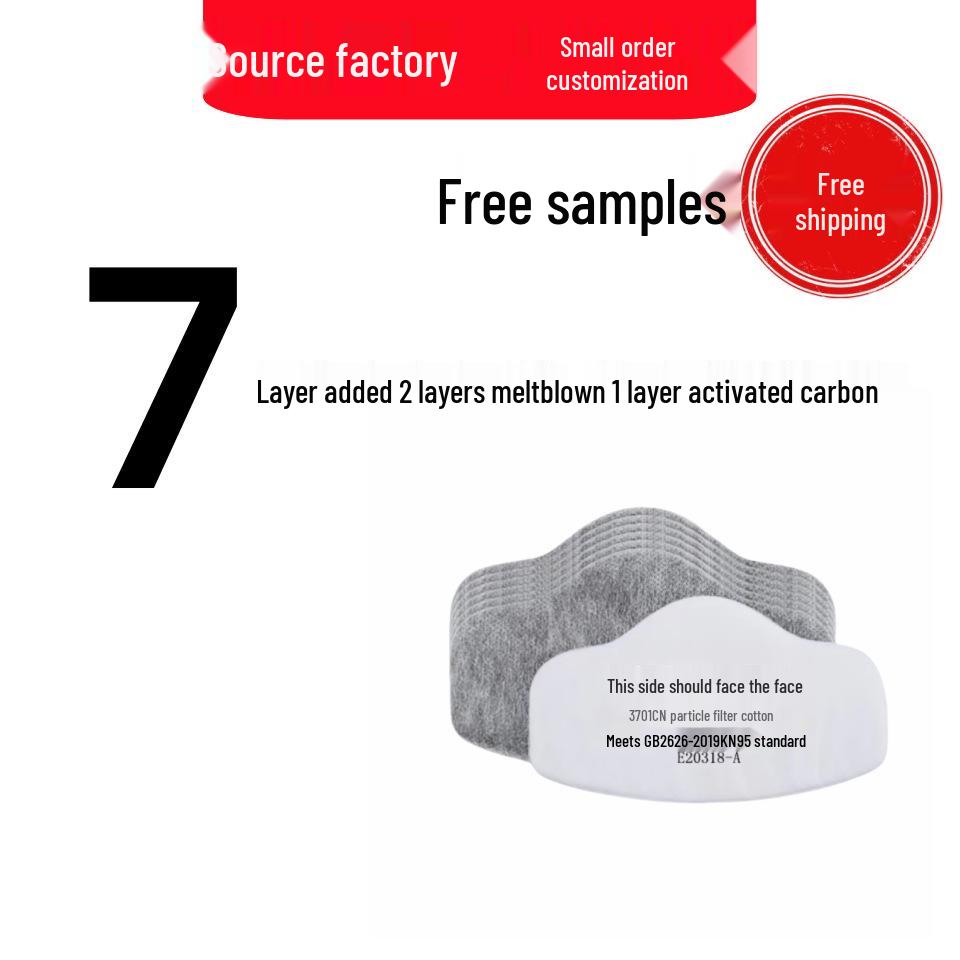 3701CN Fünfschichtiger Partikelfilter Baumwolle für 3200 Staubmaske