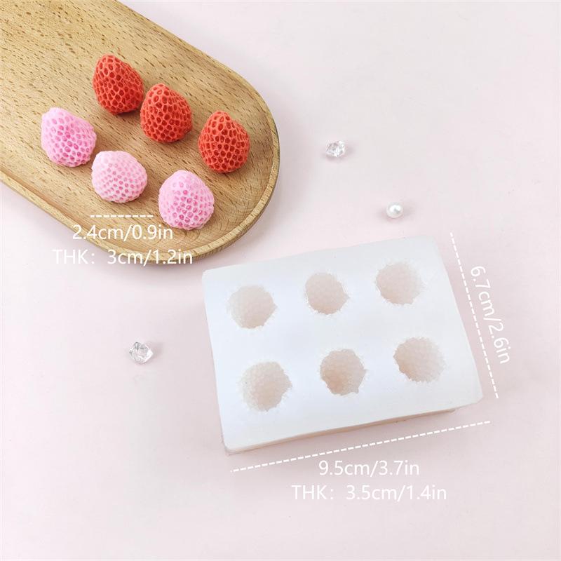 Strawberry Silicone Mold for Cake Decorating & DIY Epoxy Resin.