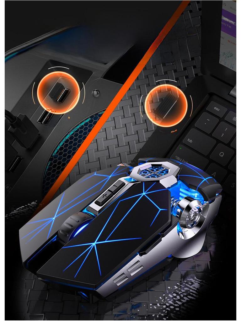 Silver Carving A7 Silent Rechargeable Wireless Mouse for Home, Office, and Gaming