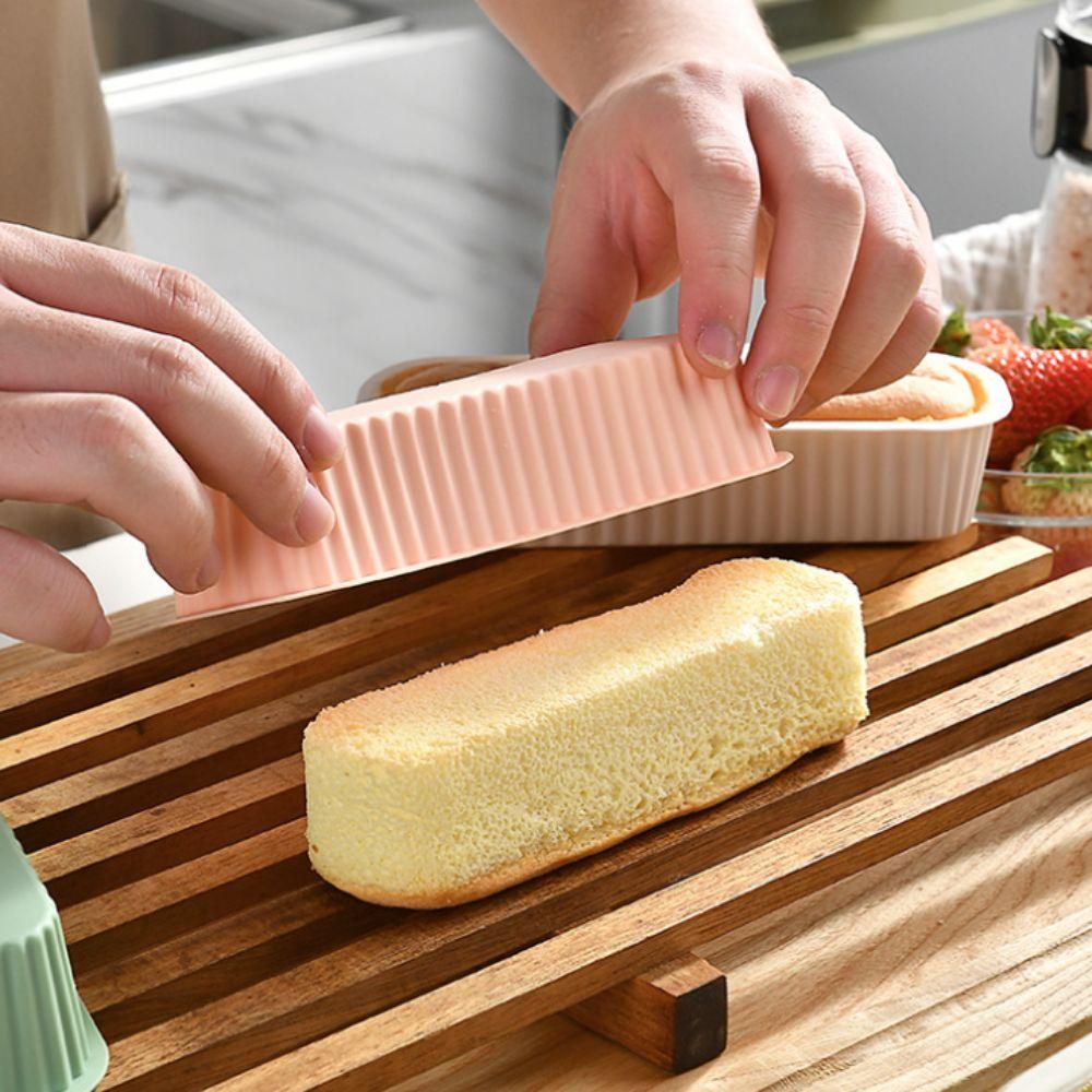 4Pcs DIY Air Fryer Silicone Bread Pans Non-Stick Toast Loaf Baking Tray Brownie Mould Bakery