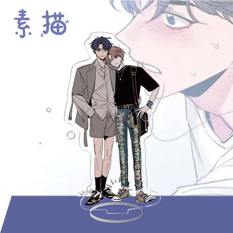 

BL Korean Manwha Sketch Acrylic Stand Figure Lee Joobin Choi Ilkyung Mamga Collection Display Desk Holder Room Fan Decoration 15 cm