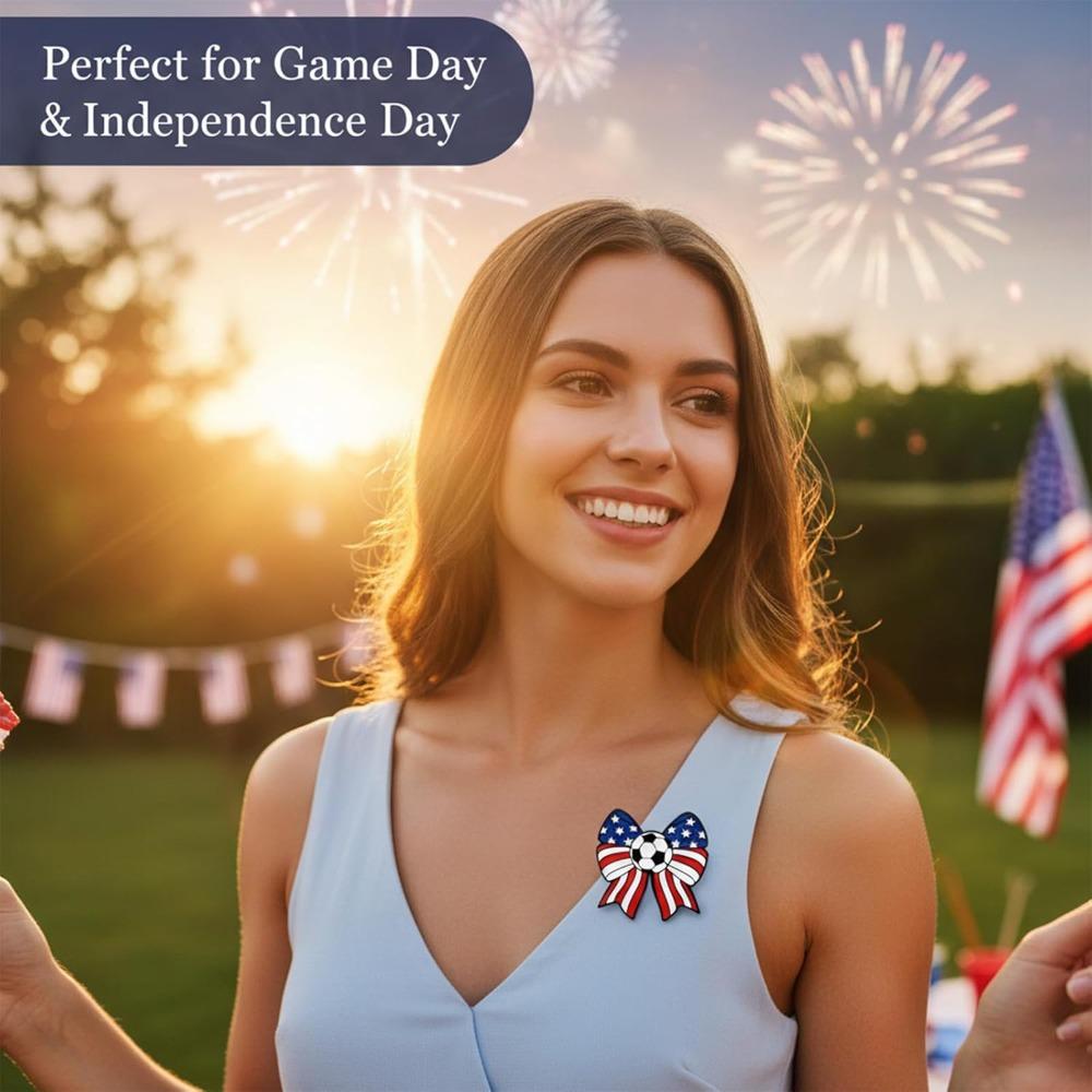 Flag Patriotic Soccer Pins World Cup Football Fan Badges for Jersey Backpack Bags Collectible Team Spirit Accessories