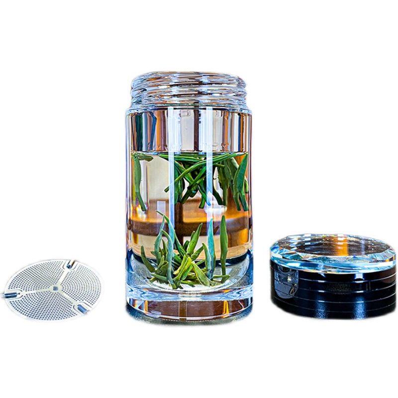 Premium Natural Crystal Sealed Tea Cup with Lid