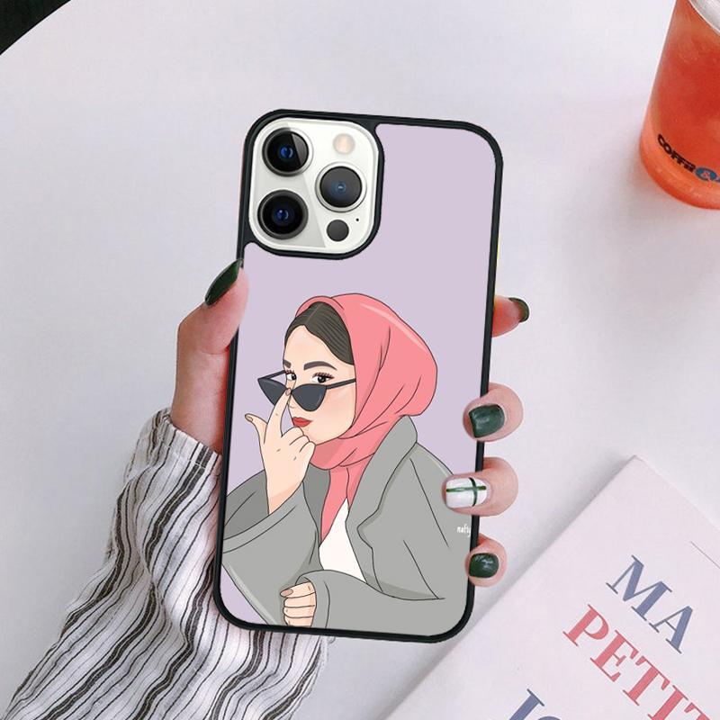 Muslim Islamic Arabic Hijab Gril Phone Case For iPhone 17 Air 16Pro Max 15 14 13 12 Plus Max Cover coque