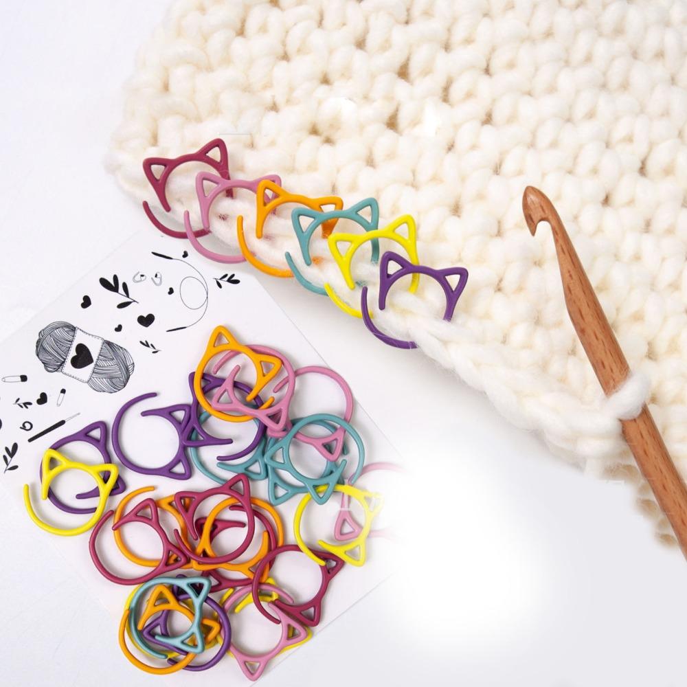 24pcs Zinc Alloy Stitch Markers Multicolor Crochet Markers Marker Set Crochet Stitch Markers Sewing