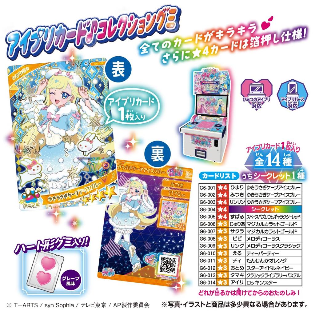 Takara Tomy Arts Secret Eye Puri Eye Puri Card Collection Gummy 6 Grape Flavored Gummy Toy (TAKARATOMY A.R.T.S) Vol. Candy/Candy [Box Set/20-Piece