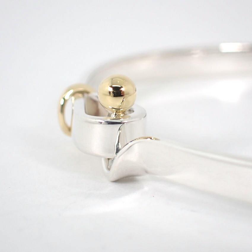 [Pre-owned] TIFFANY 925/750 Hook & Eye Bangle/j64-5