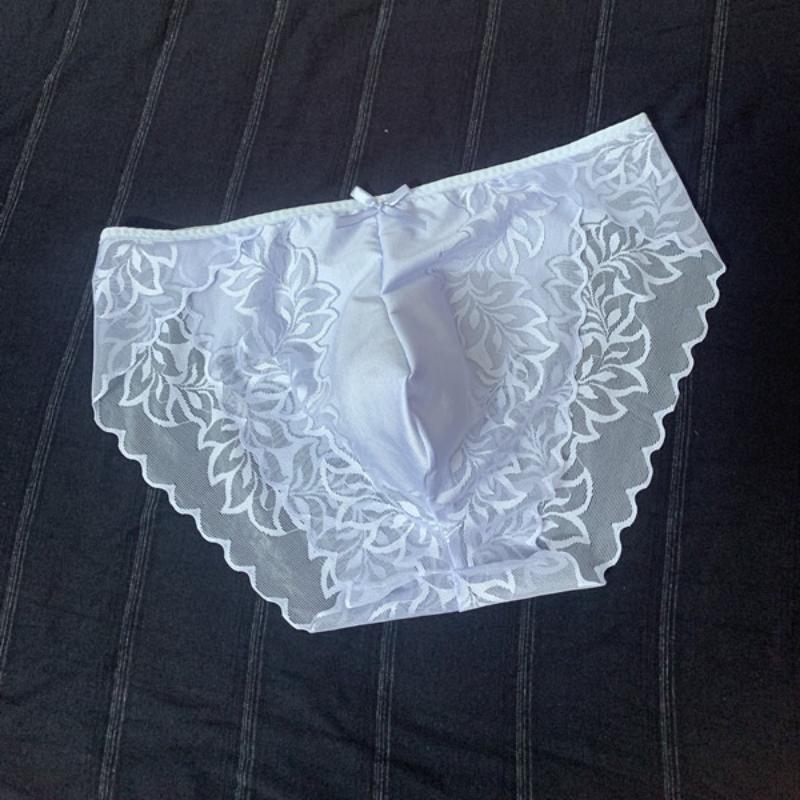Hot Men Underwear New Sexy Temptation Lace Men'S Briefs Breathable Seamless Underpants Man U Convex Pouch Knickers Sissy Panties