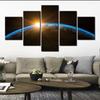 Moderne Planeten Leinwand Malerei Gedruckt 5 Stück Erde Wand Kunst Bilder Für Wohnzimmer Schlafzimmer Wohnkultur Kein Rahmen