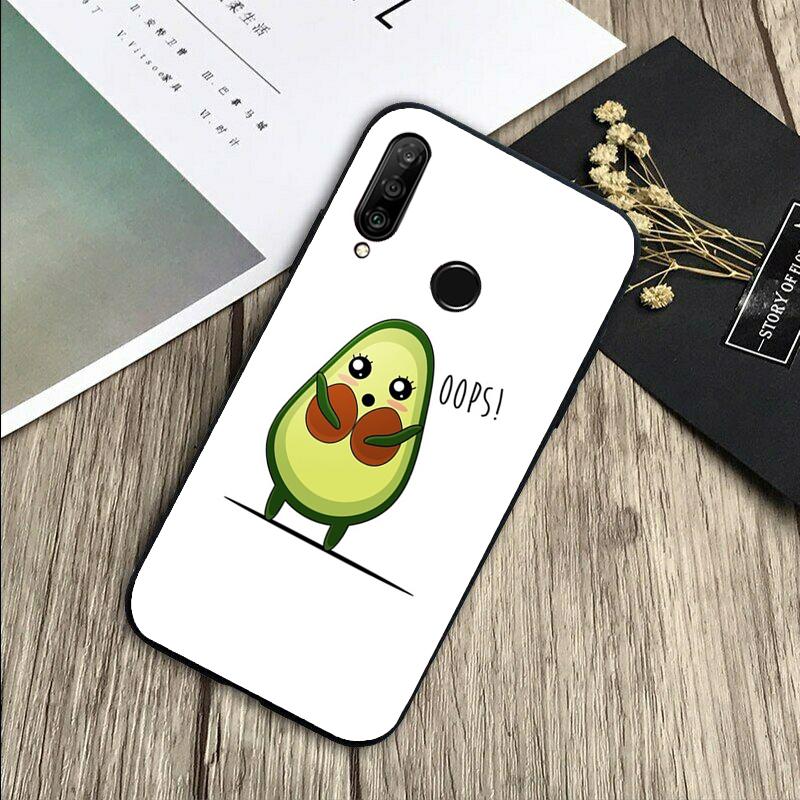 Cute Cartoon Avocado Fitness For Huawei Nova 8i 11i 12i 12s 9 10 SE Y60 Y70 Y90 Y72 Y73 Y61 Y91 P60 Pro P30 P40 Lite Case