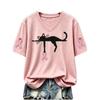Women's Trendy Printed V-Neck Short Sleeve Top