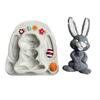 Easter Bunny Egg Silicone Mold Fondant Plaster Chocolate Mould Supplies X3UC