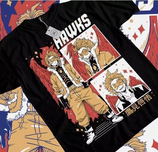 My Hero Academia Anime Wing Hero Hawks Keigo Takami TShirt Unisexga All Size S