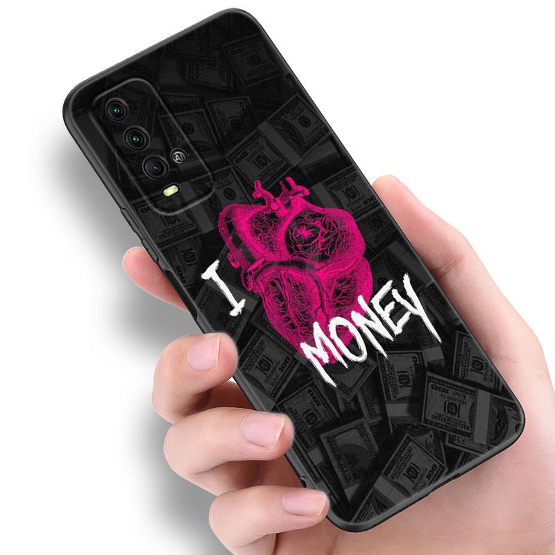 Banknote Dollar Cash Money Phone Case For Xiaomi Redmi Note 5 6 9T K20 K40 K50 Pro 7A 8A 9A 9C 9i 10A 10C A1 S2 TPU Black Cover