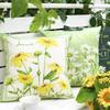 Fresh Plant Flower Pattern Pillow Cover Sofa Living Room Cushion Cover Car Homestay Waist Pillow Pillow Pillowcase