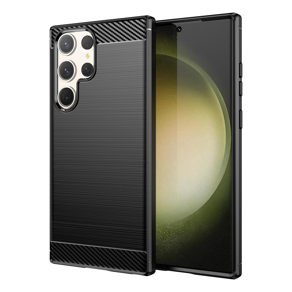 For Samsung Galaxy S23 Ultra Case Samsung S24 S23 S22 S21 Ultra Cover Carbon Funda Soft Silicone Case For Samsung S23 Ultra 5G