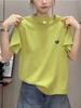 New 2026 Women's Korean Style Short Sleeve White Round Neck T-Shirt: Simple, Niche Design for Spring, Summer, Autumn