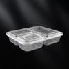 Disposable 3-Compartment Meal Prep Containers