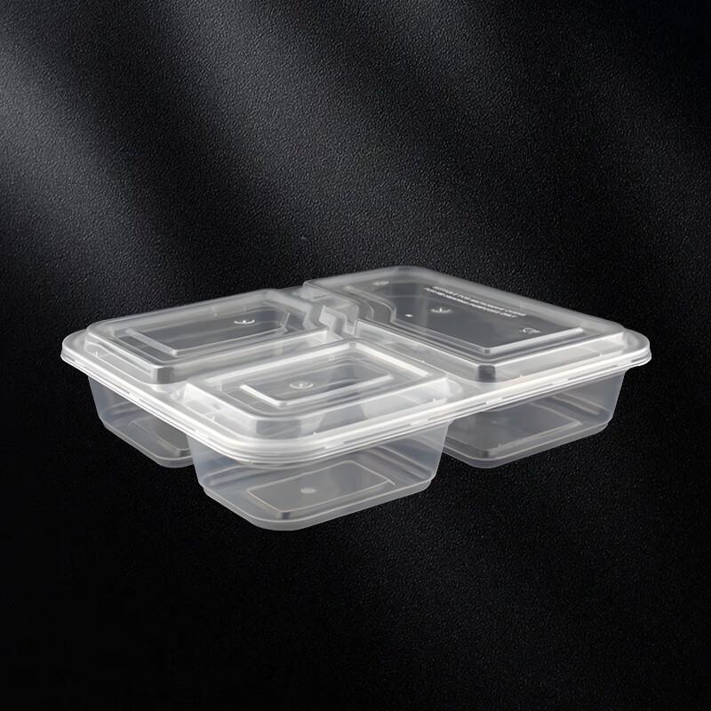 Disposable 3-Compartment Meal Prep Containers