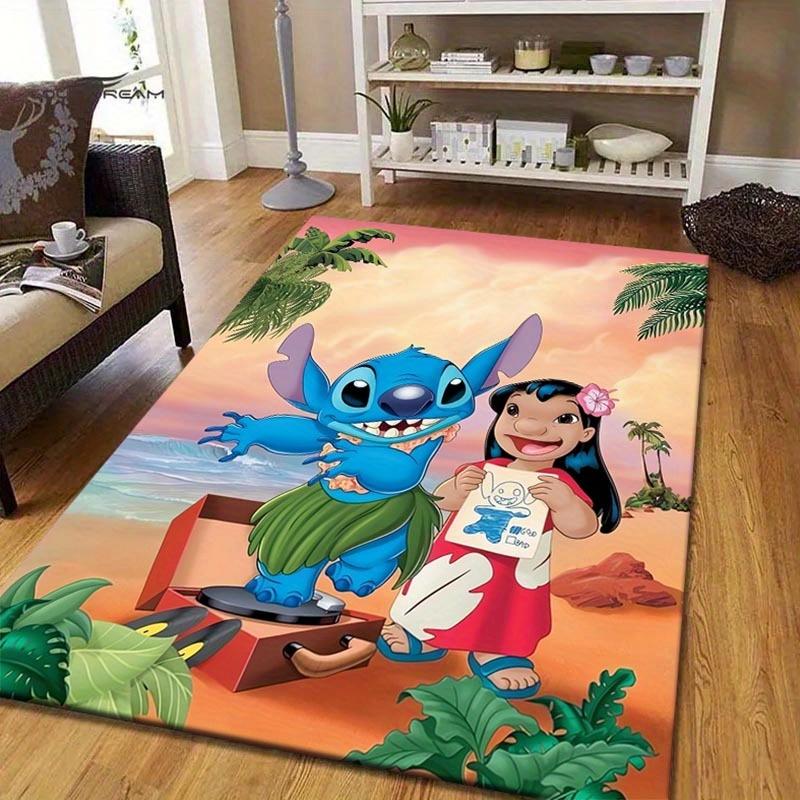 1pc Stitch Pattern Area Rug Soft Flannel Floor Mat for Living Room,Office,Bedroom and Carpet