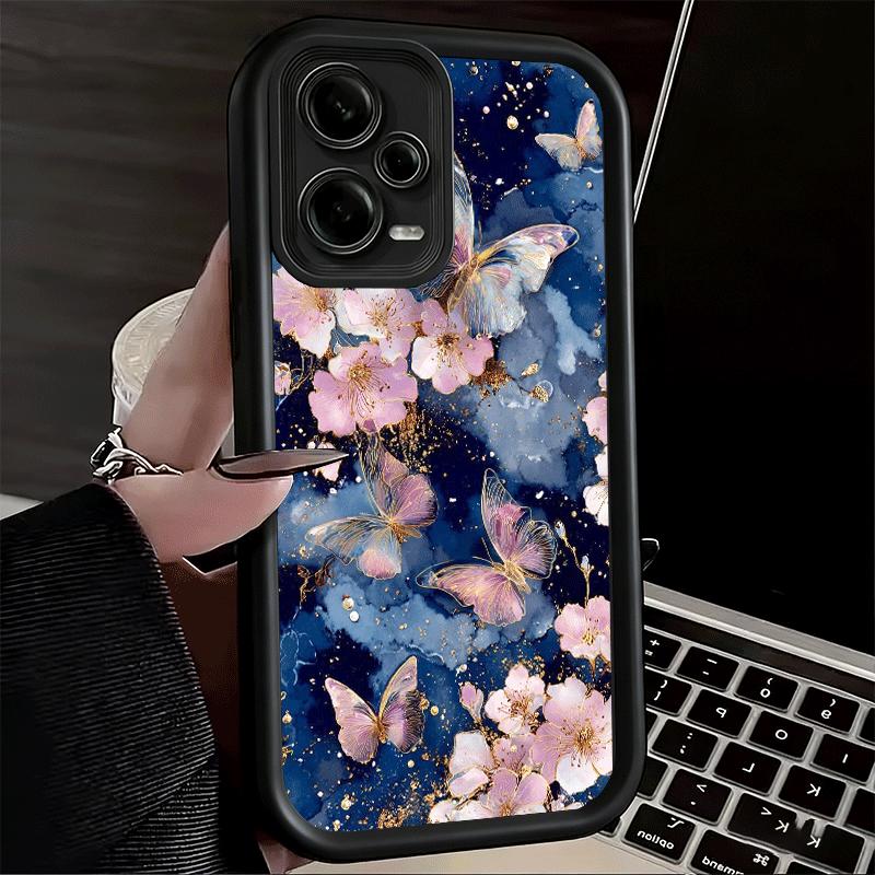 Phone Case for Xiaomi Redmi Note 15 14 13 Pro Plus Beautiful Purple Butterfly Shell 12S 11 11S 11T 5G 14S Soft Silicone Funda